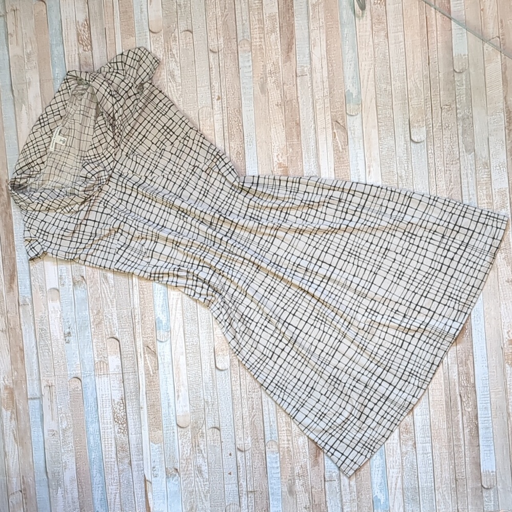 Tall: Banana Republic silk/cotton cap sleeve cowl neck knee length dress
